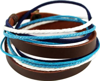 Produktbild von axy Armband Lederarmband Wickelarmband Echtlederarmband für Herren Damen Männer Jungen Armschmuck TWIC6