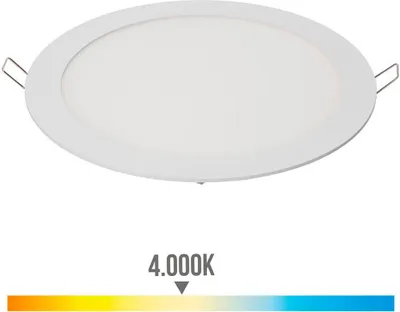 Image de Downlight Led Rond 20w 4000k Edm éclairage Encastré Puissant Lumière Du Jour - Edm