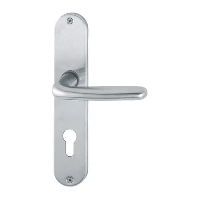 Produktbild von Hoppe Cardiff Langschildgarnitur F69 Edelstahl matt E1850Z/302, PZ Profilzylinder