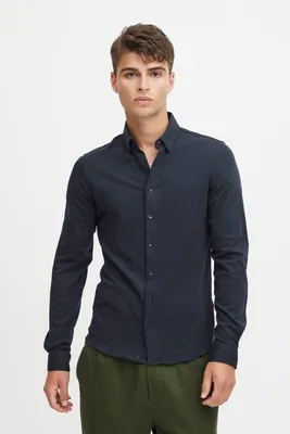 Produktbild von Casual Friday CFArthur Herren Hemd Langarmhemd Herrenhemd mit Hemdkragen Knöpfen 3-Knopf-Manchette Stretch-Anteil Baumwollmischung Slim fit