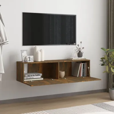 Produktbild von The Living Store TV-Wandschrank Räuchereiche 120x30x30 cm Holzwerkstoff