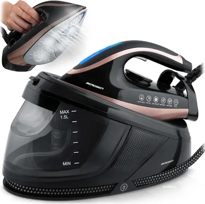 Obrázek produktu pro Napařovací žehlicí stanice, 3000 W, keramická žehlicí plocha, nádržka 1,5 l