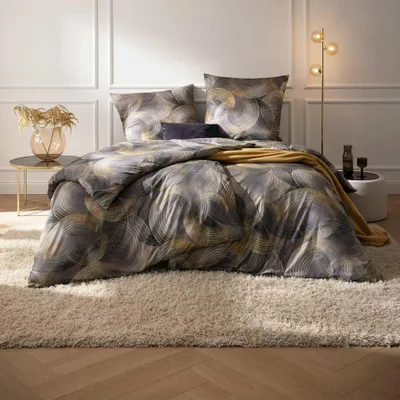 Produktbild von Estella Bettwäsche Toni" anthrazit 1x 135x200 cm + 1x 80x80 cm"