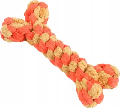 Produktbild von PETSTORY Hundespielzeug Kauknochen Seilzug 15cm