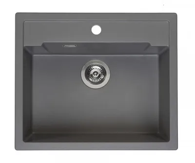 Produktbild von Reginox R31056 Regi Granit Spüle Amsterdam 54 TAPWING Grey Silvery ab 60 cm Schrankbreite / Auflagespüle mit Armaturenbank / Einbauspüle