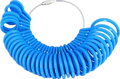 Produktbild von Fingerring-Stick-Messgerät, professionelles, präzises, abnehmbares HK-Größen-DIY-Fingerring-Messwerkzeug für Juweliergeschäft-Blau