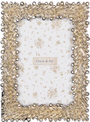 Produktbild von Clayre & Eef Bilderrahmen 10x15 cm Silberfarbig Kunststoff