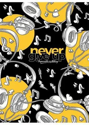 Obrázek produktu pro Sešit "Never give up", mix motivů, A5, linkovaný, 80 listů, SHKOLYARYK A5-080-5221L