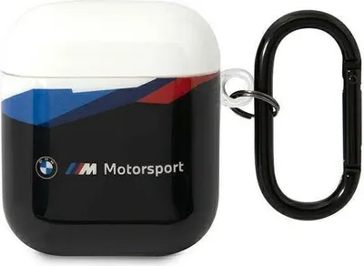 Zdjęcie produktu dla Etui BMW Transparent Lid na AirPods 1/2 - czarne - przezroczyste