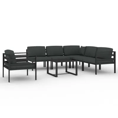 Immagine prodotto di Set Divani da Giardino 7 pz con Cuscini in Alluminio Antracite