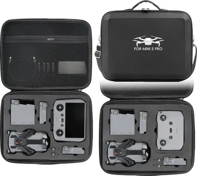 Image de Pour DJI Mini 5 Pro Fly More Tout-en-un Organisateur Sac d'épaule Noir