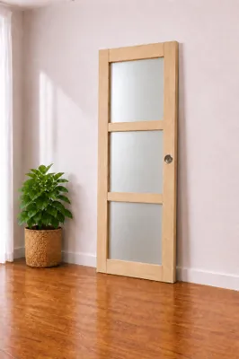 Immagine prodotto di Porta scorrevole in legno Ayous con vetro H204 x L83 cm, Coquilles Gd Menuiseries