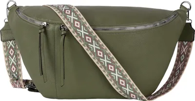 Produktbild von Umhängetasche XXL Bauchtasche (DB-001) Bag Hüfttasche Kunstleder Italy-Design D.GREEN
