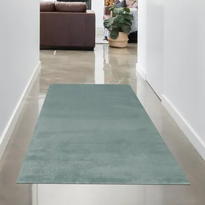Obrázok produktu pre Koberec moderný hladký elegantný nadčasový mätovo zelený veľkosť - 80 x 150 cm