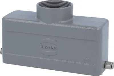 Produktbild von HARTING Han 24B Tüllengehäuse niedrig, 1xPG29 gerader Kabelabgang, für 1 Bügel (am Unterteil) Verschraubung PG29