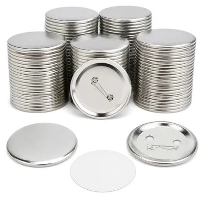 Produktbild von Badge Teile 100 Sets - 56 mm - Materialien zum Basteln von Abzeichen - Akozon71y36m58zx