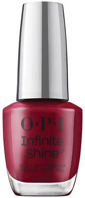 Imagen del producto de OPI Infinite Shine, esmalte de larga duración, tono Malaga Wine, 15 ml, color burdeos, acabado brillante, formato botella