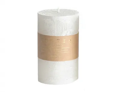 Image de Bougie METALIC Cylindre rustique d7x15cm