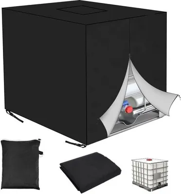 Produktbild von Famanu IBC-Tankabdeckung 1000L mit Reißverschluss - Schwarz