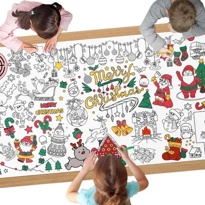 Obrázek produktu pro Obrázková ubruska na Vánoce, rozměry 183 x 86 cm, kreativní plakát, aktivní ubruska