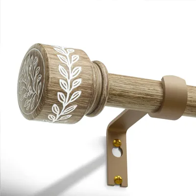 Obrázek produktu pro Závěsná tyč na závěsy, délka 80 - 292 cm, průměr 25 mm, teleskopická, pro montáž na strop, vhodná do obývacího pokoje