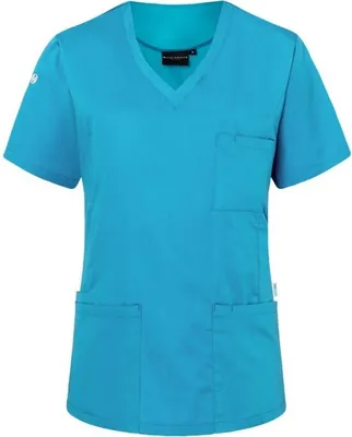 Produktbild von KARLOWSKY Damen Schlupfkasack ESSENTIAL V-Neck Regular Pazifikblau S