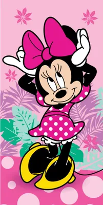 Produktbild von Disney Minnie Pretty in Pink Badetuch, Strandtuch 70x140cm