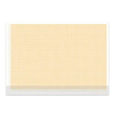 Produktbild von PuK Schreibtischunterlage Millimeterpapier | DIN A2 | seitlich abgedrucktes Lineal | 25 Blatt zum Abreißen | mathematisches Papier | mit Schutzleiste