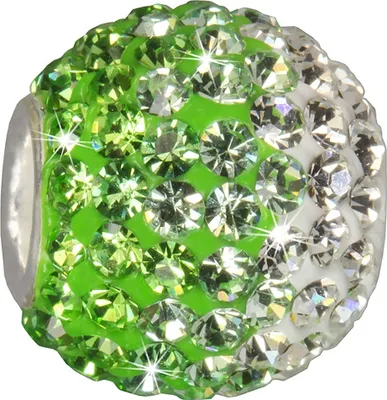 Produktbild von SilberDream grün weiß ICE Zirkonia Schmuck 925 Silber Bead GSB008