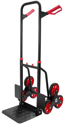 Produktbild von Treppenkarre Sackkarre 150 kg Stapelkarre Transportkarre Treppensteiger klappbar Treppensackkarre Schwarz Treppen Stahl trucky