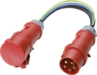 Produktbild von Messadapter f.3-phasige Verbraucher 16 A CEE-Stecker an CEE-Kupplung BENNING