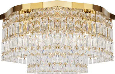 Zdjęcie produktu dla Lampa sufitowa DUNE mosiężno-złota 6xE14x60W kryształ wym:25x45x45cm IP20 Maytoni