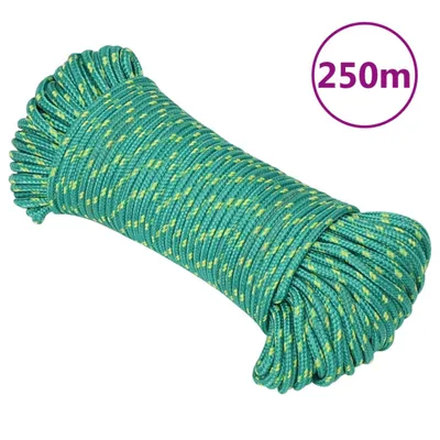 Obrázek produktu pro The Living Store Lodní lano zelené 5 mm 250 m Polypropylen