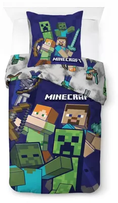 Produktbild von Minecraft Realms Bettwäsche 140×200cm, 70×90 cm