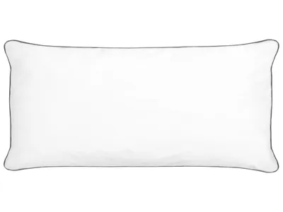 Produktbild von BELIANI Kopfkissen Weiß Baumwollbezug 40 x 80 cm Niedrig mit Mikrofaser- und Polyester-Füllung Rechteckig Weich Bettkissen für Allergiker Geeignet