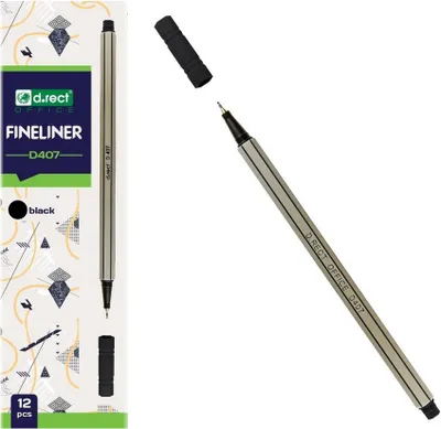 Immagine prodotto di FINELINER D.RECT D407 nero 12 pezzi