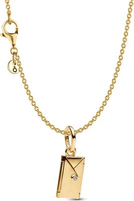 Pandora 21533 Damen-Kette Schmuckset Goldfarben mit Anhänger Liebesbrief 1