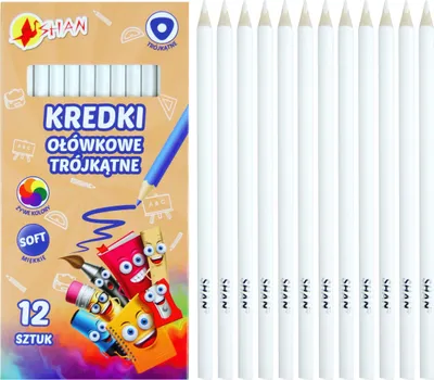 Produktbild von Shan White dreieckige Bleistifte 12 Stück