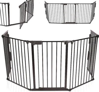 Produktbild von Kaminschutzgitter Kamingitter 310 x 75 cm Baby Kinderschutzgitter klappbar Schutzgitter Ofenschutzgitter Schwarz