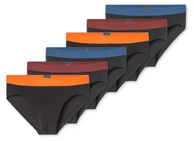 Produktbild von Schiesser Herren Rioslip 955 6-Pack schwarz,mehrfarbig1 - Größe 7