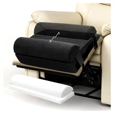 Produktbild von Recliner Beinstützenkissen - Recilner Fußstützenkissen mit abnehmbarem Halbzylinder für überlegene Unterstützung, verstellbares Fußkissen für Relaxer, Liegestuhl Beinkissen mit 2 Riemen