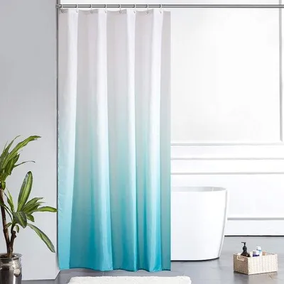 Obrázok produktu pre Uniqoos® sprchový záves, 120 x 200 cm – polyester, vodeodolný a odolný voči plesniam, s 8 vystuženými kovovými krúžkami (nerezové prevedenie) a záťažou v spodnej časti