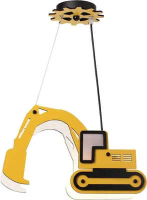 Produktbild von ACA Kinder-Hängeleuchte, 1xE14, gelb, MDF, 40x12xH80cm, VROOM ZM511P40Y