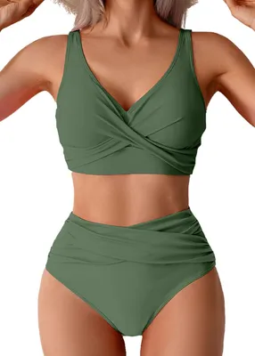 Produktbild von Sangdut Badeanzug Damen Set Push up High Waist y Triangel Breites Unterbrustb