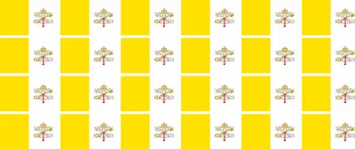 Produktbild von Mini Aufkleber Set - Pack glatt - 33x20mm - selbstklebender Sticker - Vatikan - Flagge / Banner / Standarte fürs Auto, Büro, zu Hause und die Schule - 24 Stück