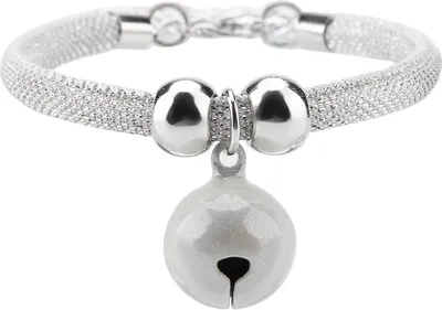 Produktbild von Katzenhalsband, Nylon, mit Glöckchen und Extensionskette, weiß, Zubehör für Haustiere