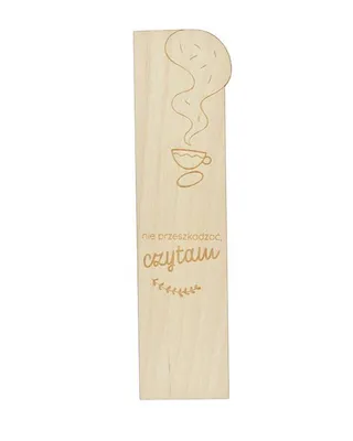 Produktbild von Holz-Lesezeichen mit Gravur – Nein... – Milin