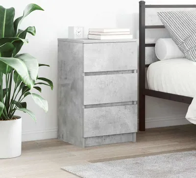 Obrázok produktu pre vidaXL Nočné stolíky s 3 zásuvkami 2 ks. Betónová sivá 39x35x65 cm