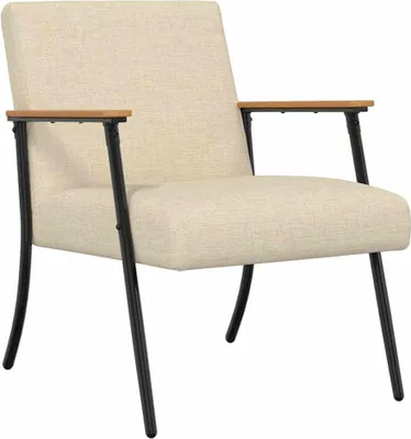 Zdjęcie produktu dla vidaXL Fotel kremowy materiał