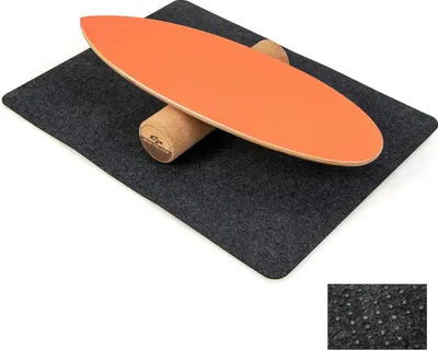 Produktbild von GOPLUS Balance Board Holz, Indoor Surfboard Trickboard mit Rolle, Gleichgewichtsboard für Erwachsene, Balance Trainer Wackelbrett